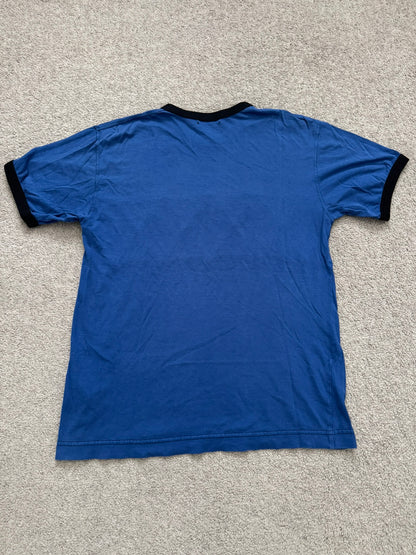 SS03 Comme Des Garcons Homme Plus Blue Argyle Ringer T Shirt