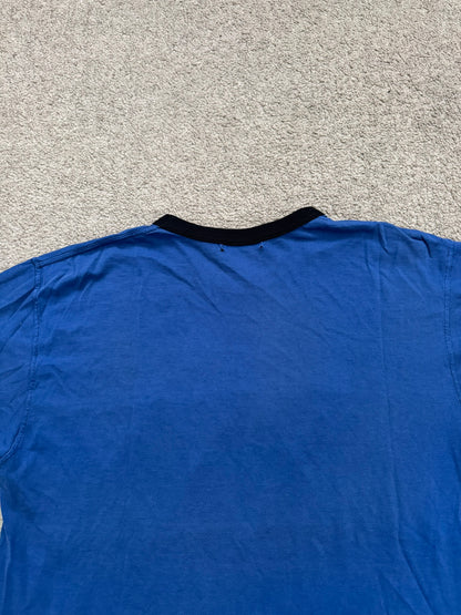 SS03 Comme Des Garcons Homme Plus Blue Argyle Ringer T Shirt
