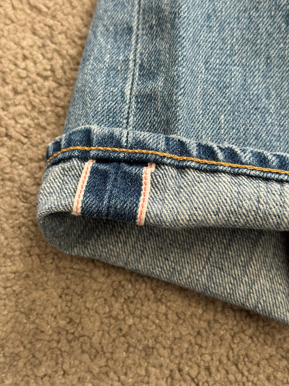Kazuyuki Kumagai Attachment Selvedge Distressed Denim Jeans