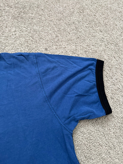 SS03 Comme Des Garcons Homme Plus Blue Argyle Ringer T Shirt