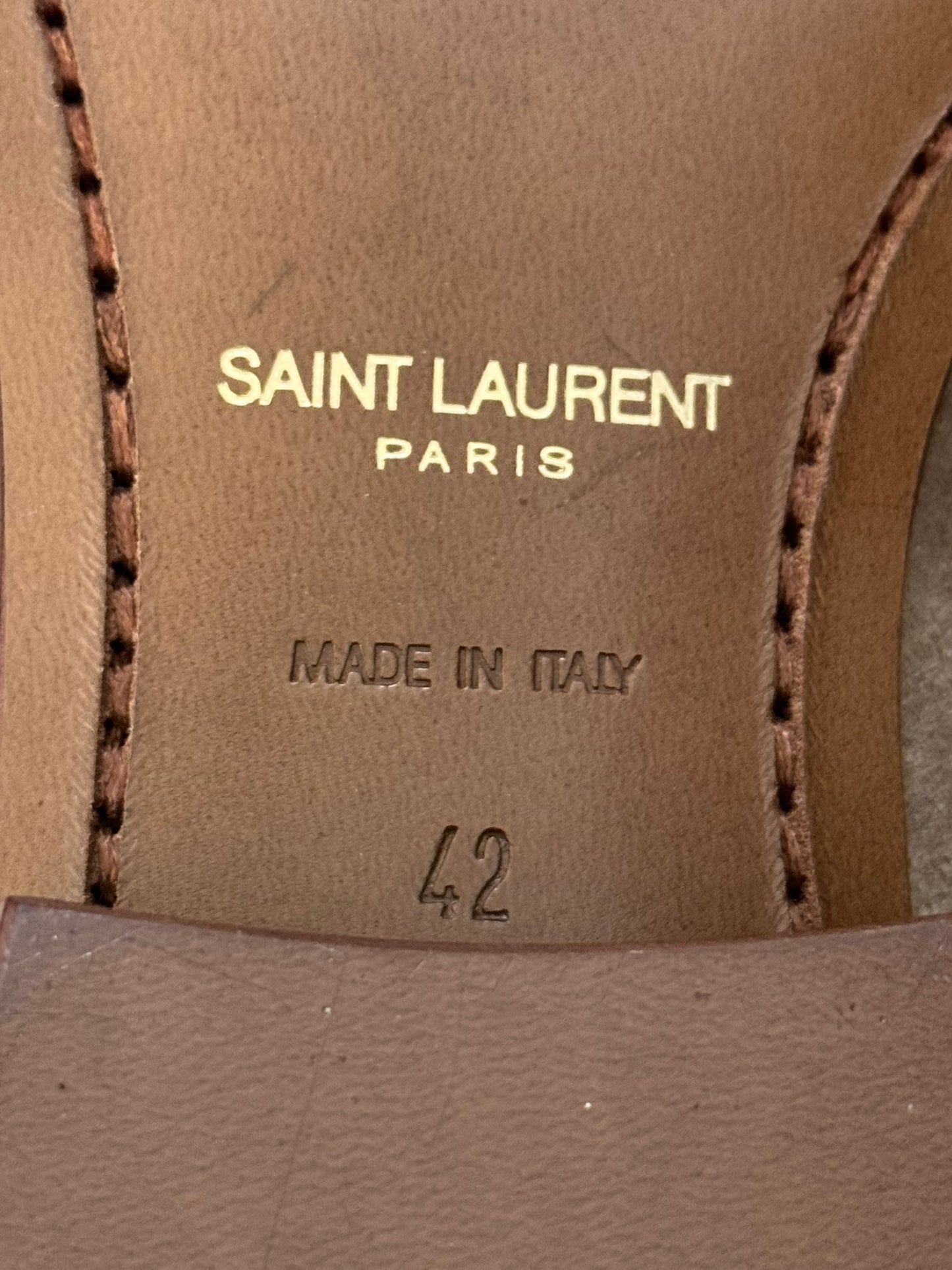 FW16 Saint Laurent by Hedi Slimane Beige Wyatt 30mm Chelsea Boots