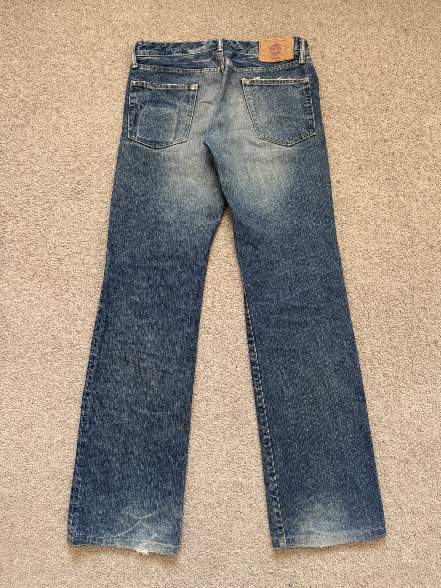 Hysteric Glamour Distressed Studded Flared Denim Jeans