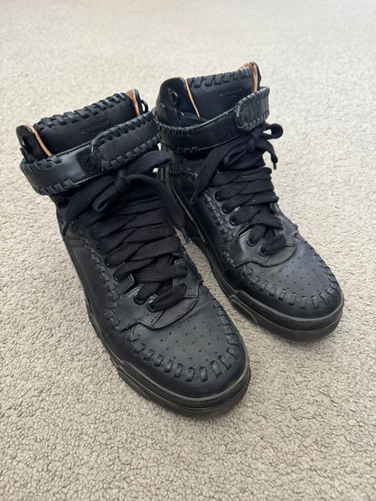 FW14 Givenchy by Riccardo Tisci Tyson Braided Leather High Top Sneakers