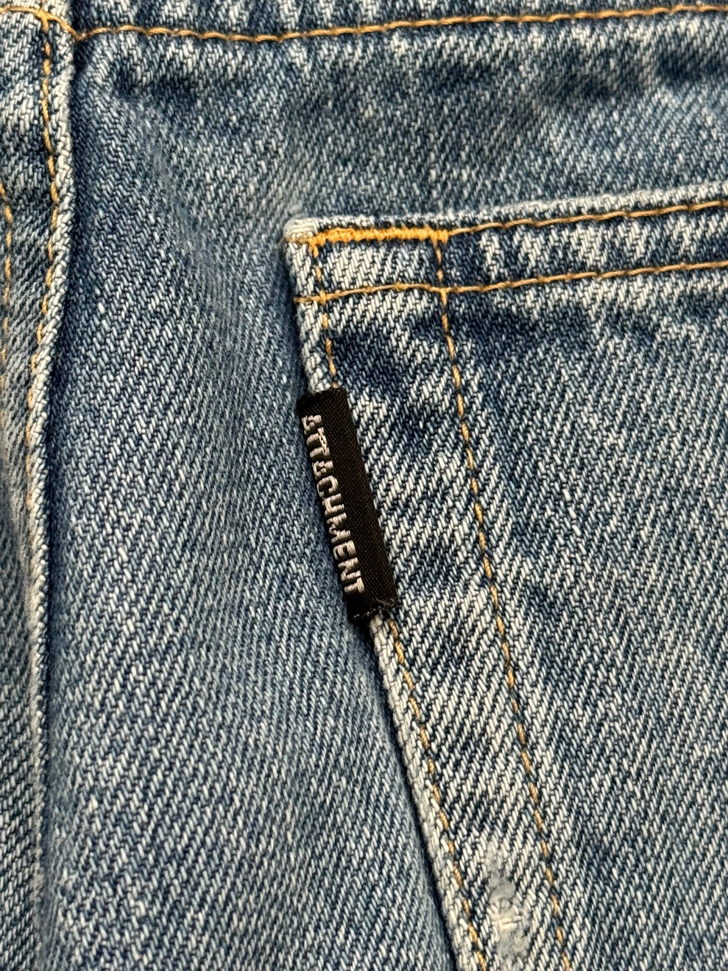 Kazuyuki Kumagai Attachment Selvedge Distressed Denim Jeans