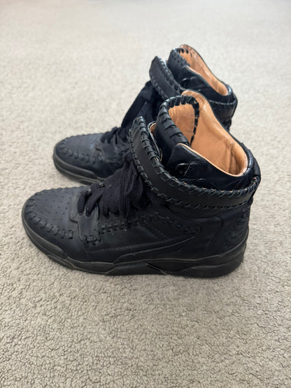 FW14 Givenchy by Riccardo Tisci Tyson Braided Leather High Top Sneakers