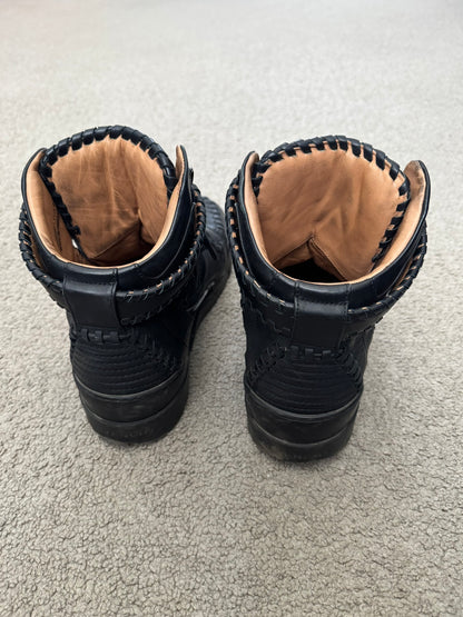 FW14 Givenchy by Riccardo Tisci Tyson Braided Leather High Top Sneakers