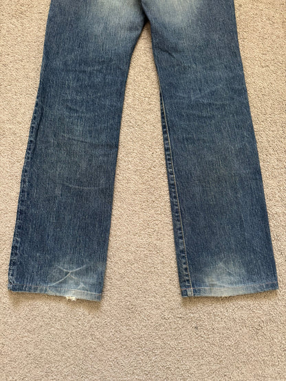 Hysteric Glamour Distressed Studded Flared Denim Jeans