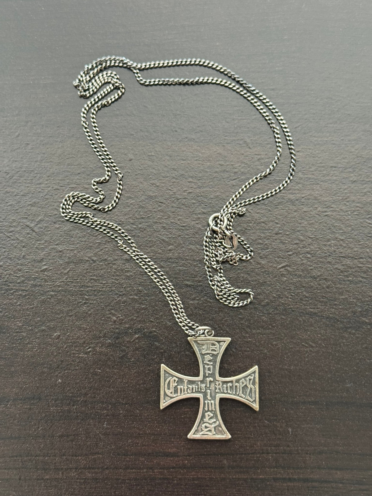 Enfants Riches Deprimes Sterling Silver Logo Cross Necklace