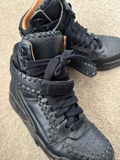 FW14 Givenchy by Riccardo Tisci Tyson Braided Leather High Top Sneakers