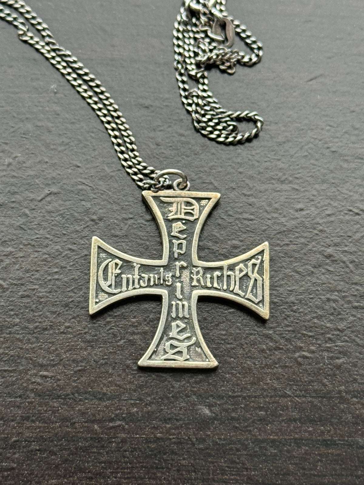 Enfants Riches Deprimes Sterling Silver Logo Cross Necklace