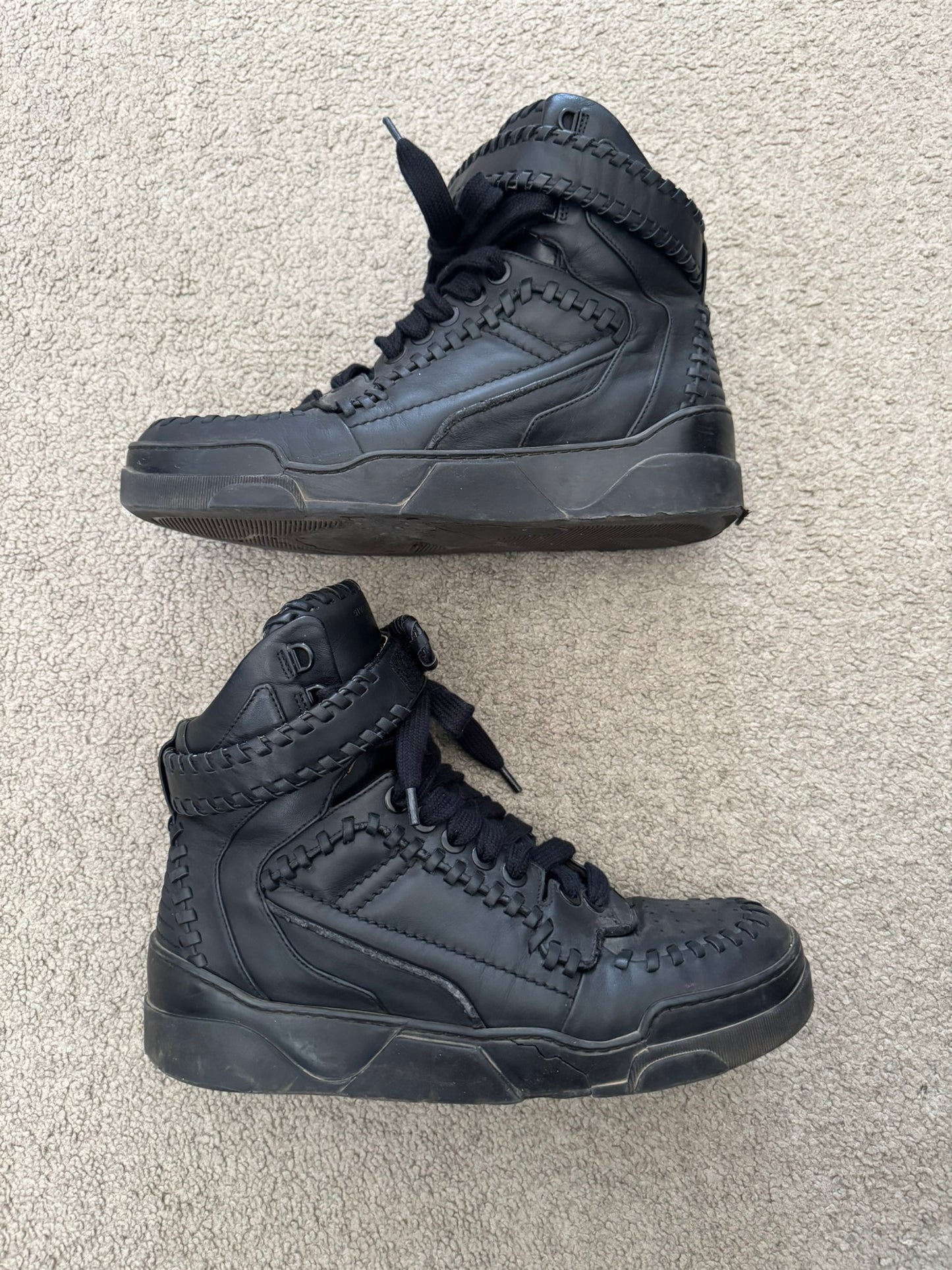 FW14 Givenchy by Riccardo Tisci Tyson Braided Leather High Top Sneakers