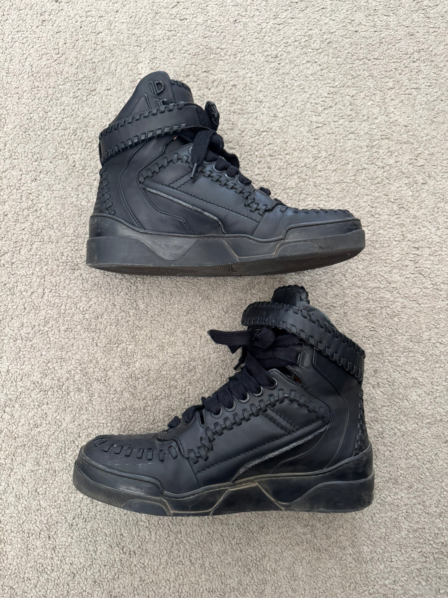 FW14 Givenchy by Riccardo Tisci Tyson Braided Leather High Top Sneakers