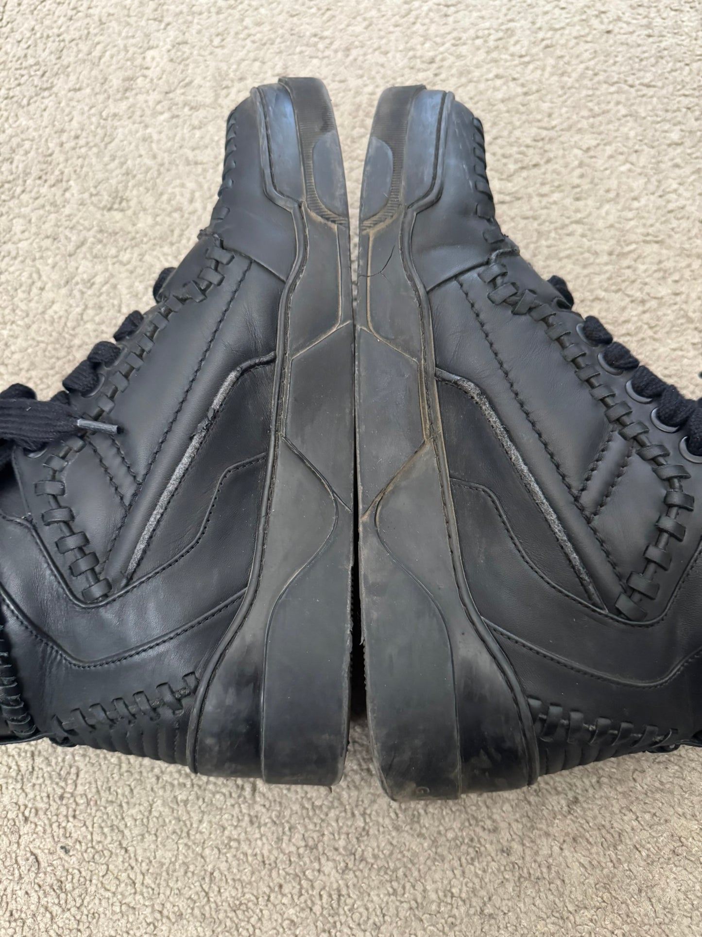 FW14 Givenchy by Riccardo Tisci Tyson Braided Leather High Top Sneakers