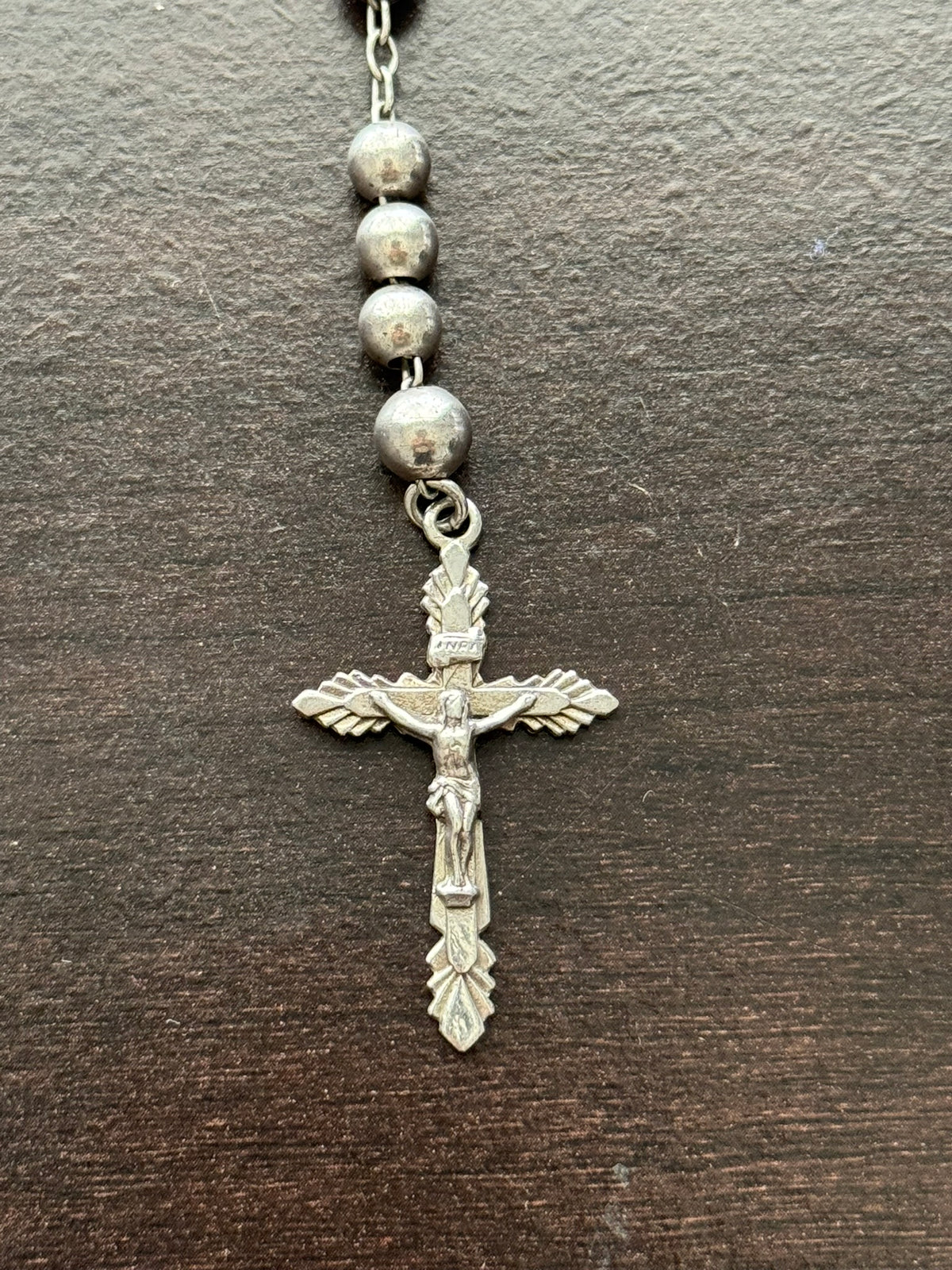 Dolce & Gabbana .925 Sterling Silver Rosary Cross Necklace