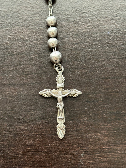 Dolce & Gabbana .925 Sterling Silver Rosary Cross Necklace