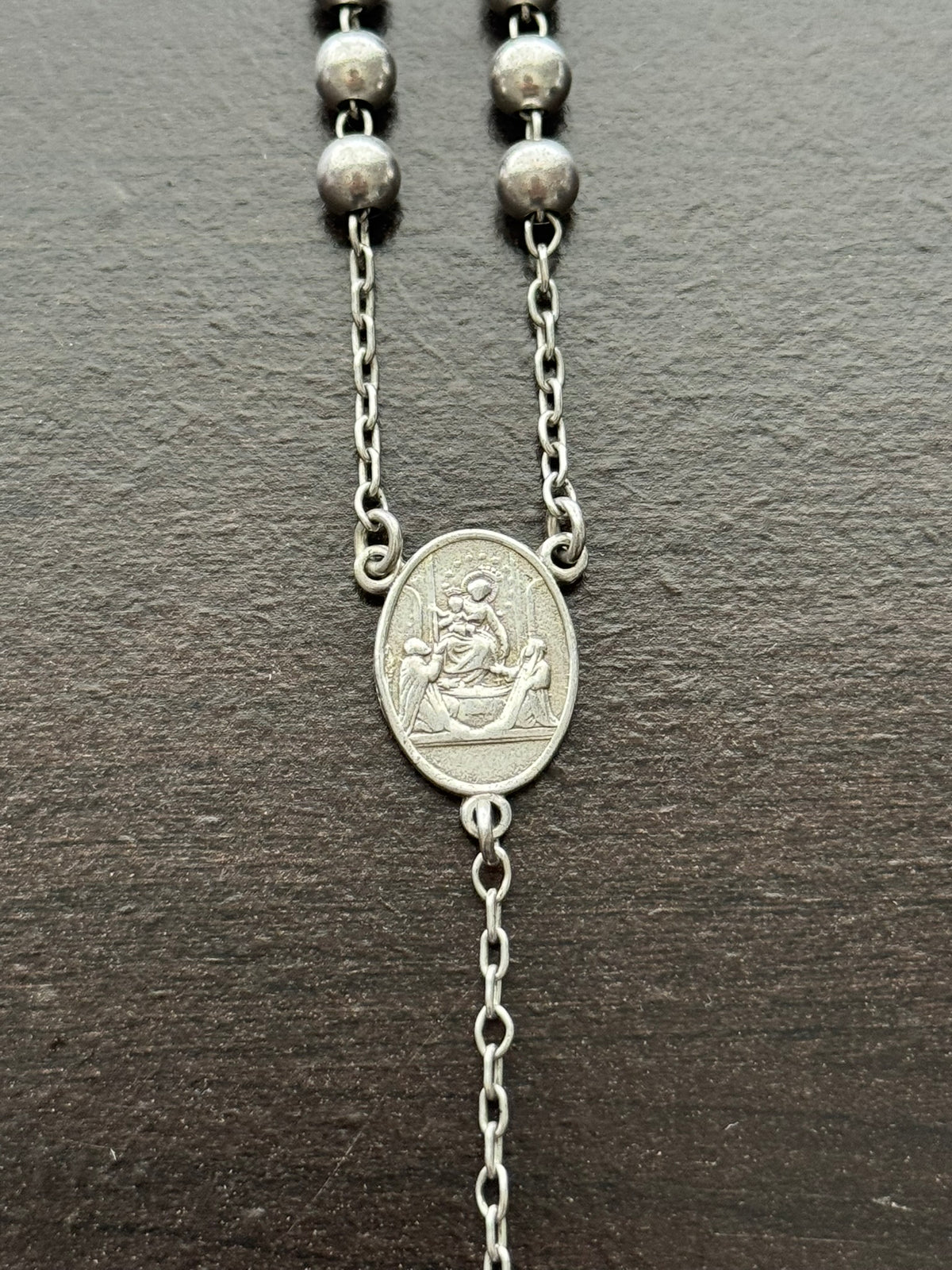 Dolce & Gabbana .925 Sterling Silver Rosary Cross Necklace