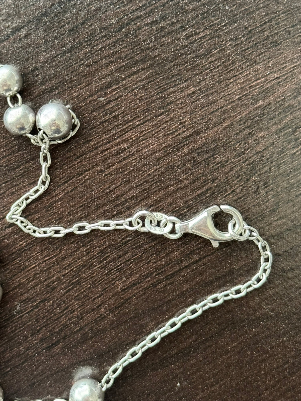 Dolce & Gabbana .925 Sterling Silver Rosary Cross Necklace