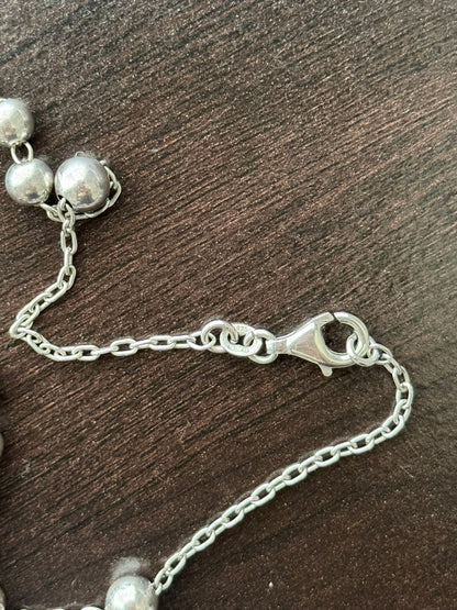 Dolce & Gabbana .925 Sterling Silver Rosary Cross Necklace