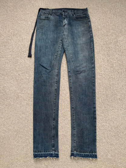 FW11 Rick Owens DRKSHDW "Limo" Dirty Blue Detroit Cut Denim Jean