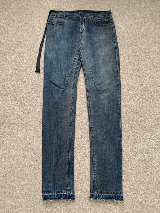 FW11 Rick Owens DRKSHDW "Limo" Dirty Blue Detroit Cut Denim Jean