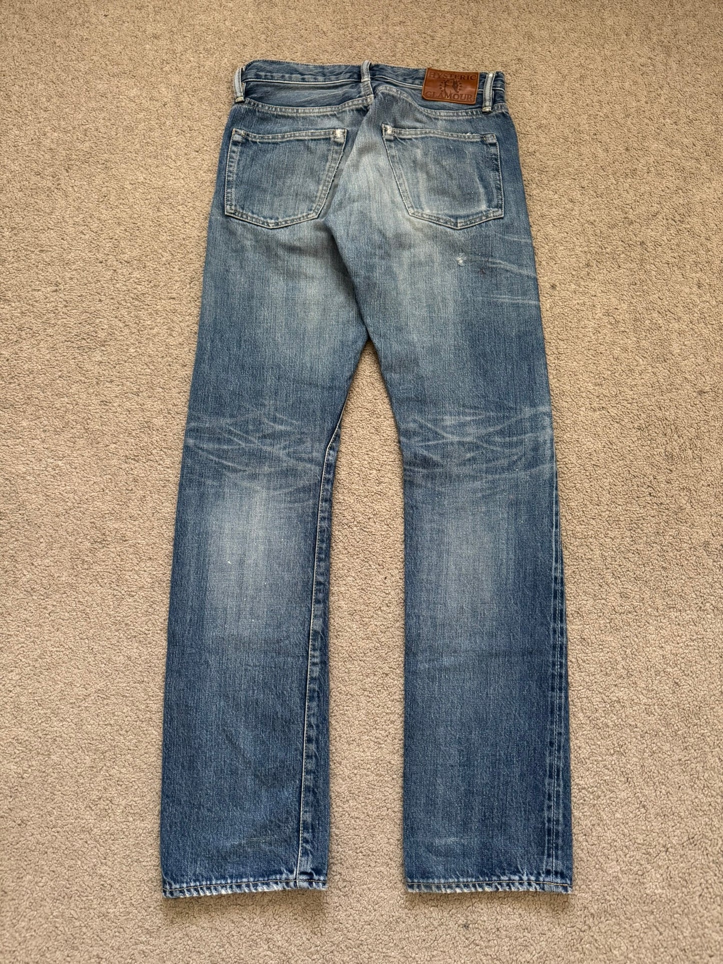 Hysteric Glamour Distressed Patch Studded Denim Jeans