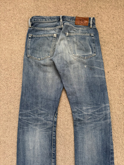 Hysteric Glamour Distressed Patch Studded Denim Jeans