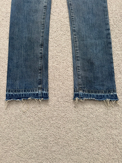 FW11 Rick Owens DRKSHDW "Limo" Dirty Blue Detroit Cut Denim Jean