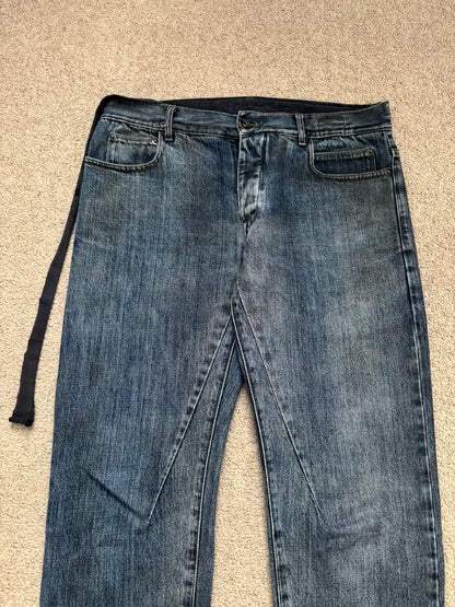 FW11 Rick Owens DRKSHDW "Limo" Dirty Blue Detroit Cut Denim Jean