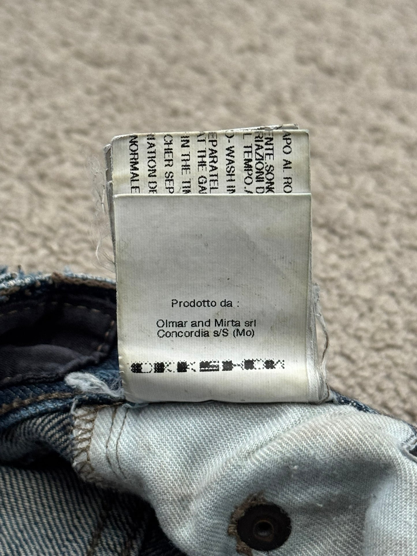 FW11 Rick Owens DRKSHDW "Limo" Dirty Blue Detroit Cut Denim Jean