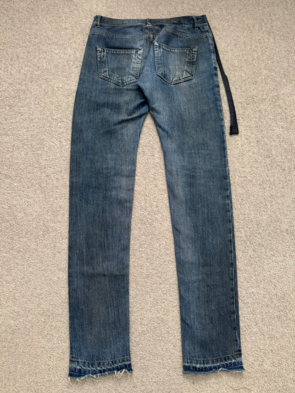 FW11 Rick Owens DRKSHDW "Limo" Dirty Blue Detroit Cut Denim Jean