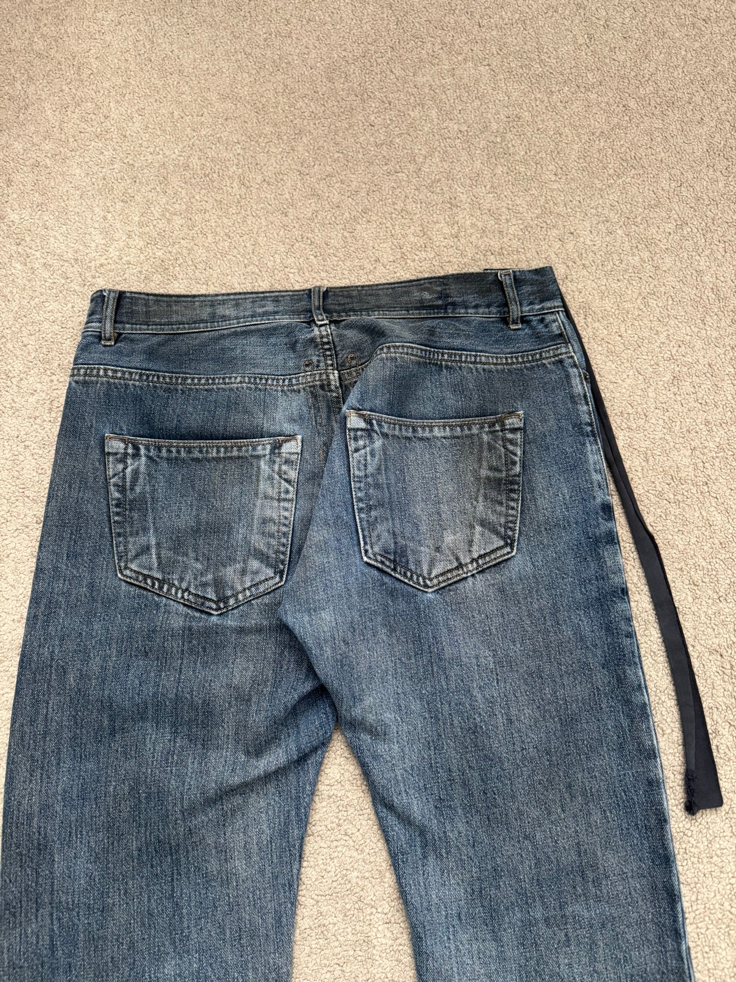 FW11 Rick Owens DRKSHDW "Limo" Dirty Blue Detroit Cut Denim Jean