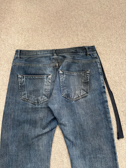 FW11 Rick Owens DRKSHDW "Limo" Dirty Blue Detroit Cut Denim Jean