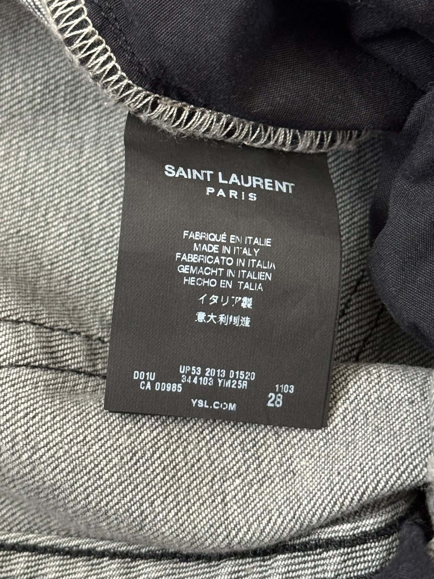 SS14 Saint Laurent by Hedi Slimane Washed D02 Denim Jeans