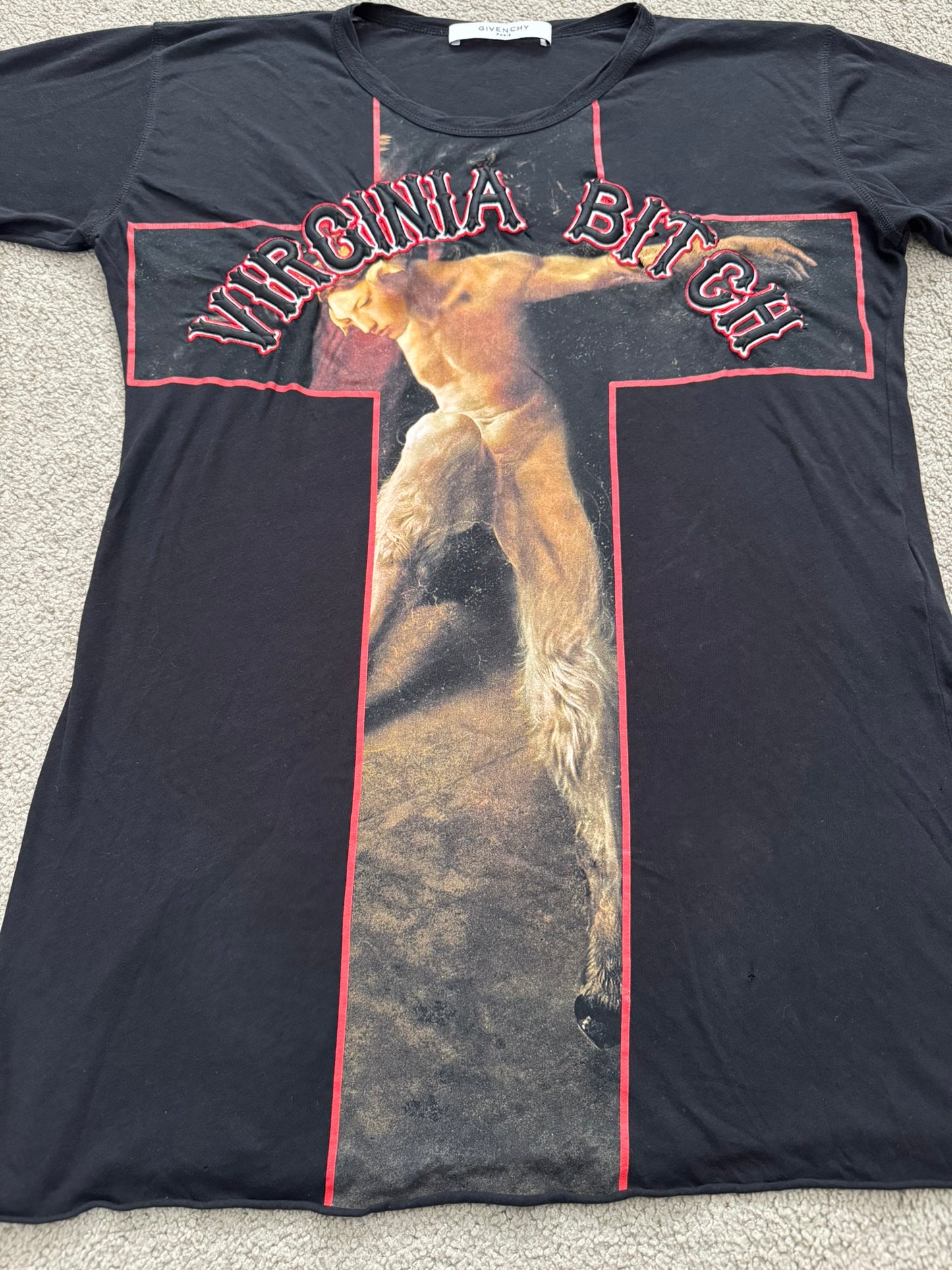 SS15 Givenchy by Riccardo Tisci "Virginia Bitch" Cross T Shirt