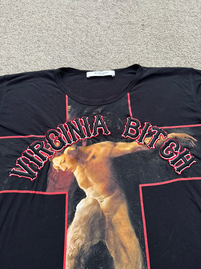 SS15 Givenchy by Riccardo Tisci "Virginia Bitch" Cross T Shirt