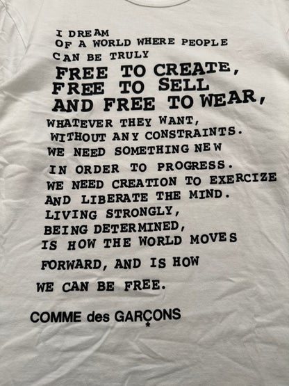 SS10 Comme Des Garcons Dream Of World Poem Long Sleeve Shirt