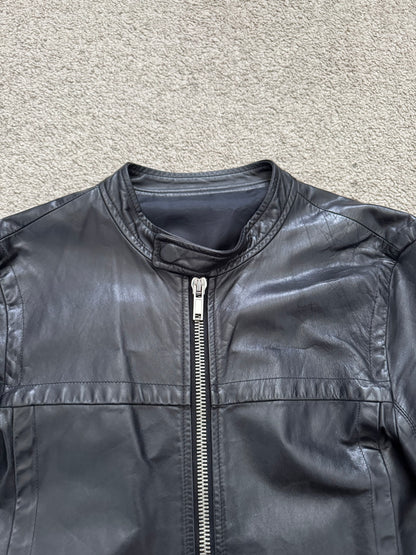 SS10 Rick Owens “Release” Intarsia Oiled Calf Leather Jacket