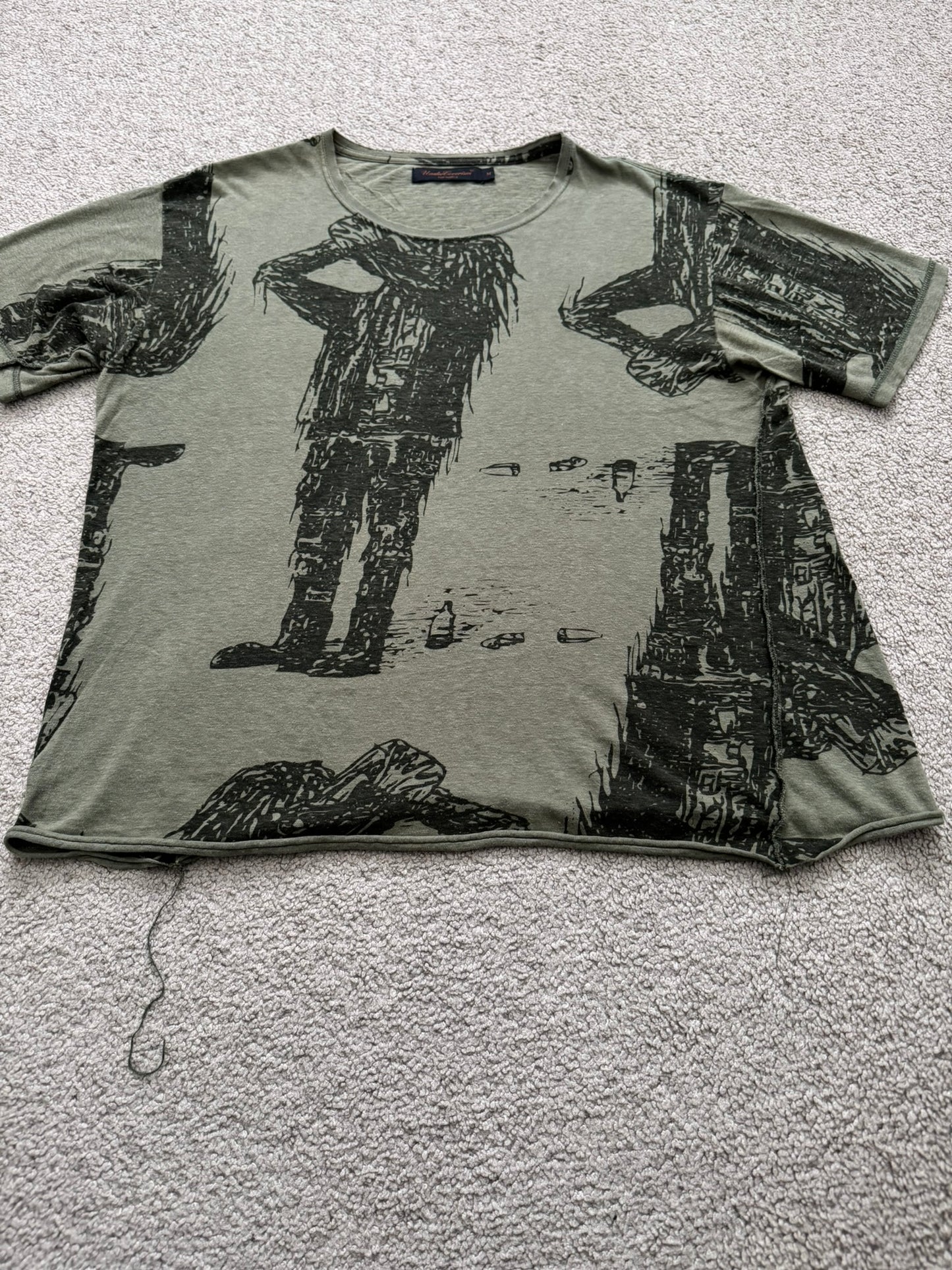 SS03 Undercover "Scab" Drunkard Print T Shirt