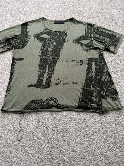 SS03 Undercover "Scab" Drunkard Print T Shirt
