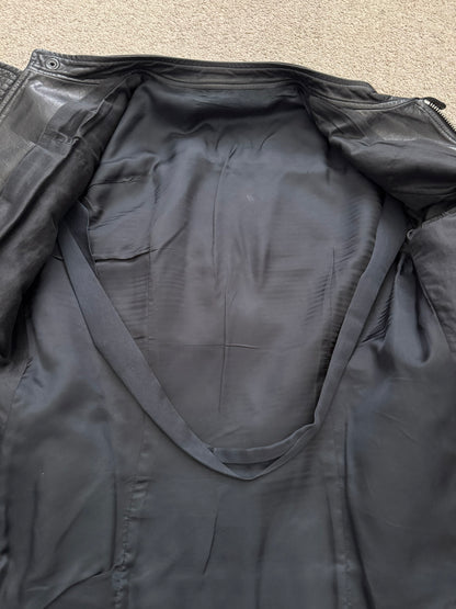 SS10 Rick Owens “Release” Intarsia Oiled Calf Leather Jacket