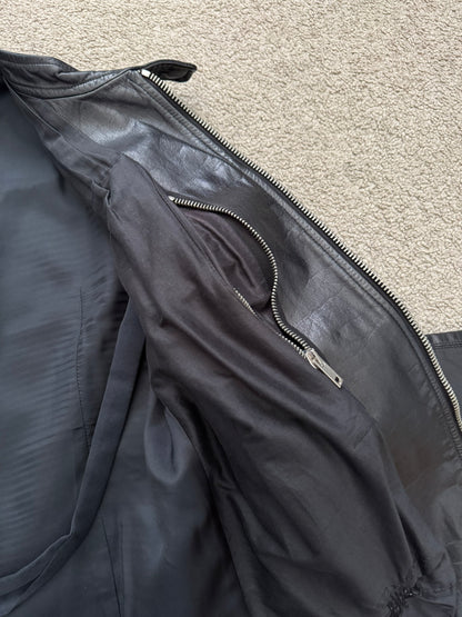 SS10 Rick Owens “Release” Intarsia Oiled Calf Leather Jacket
