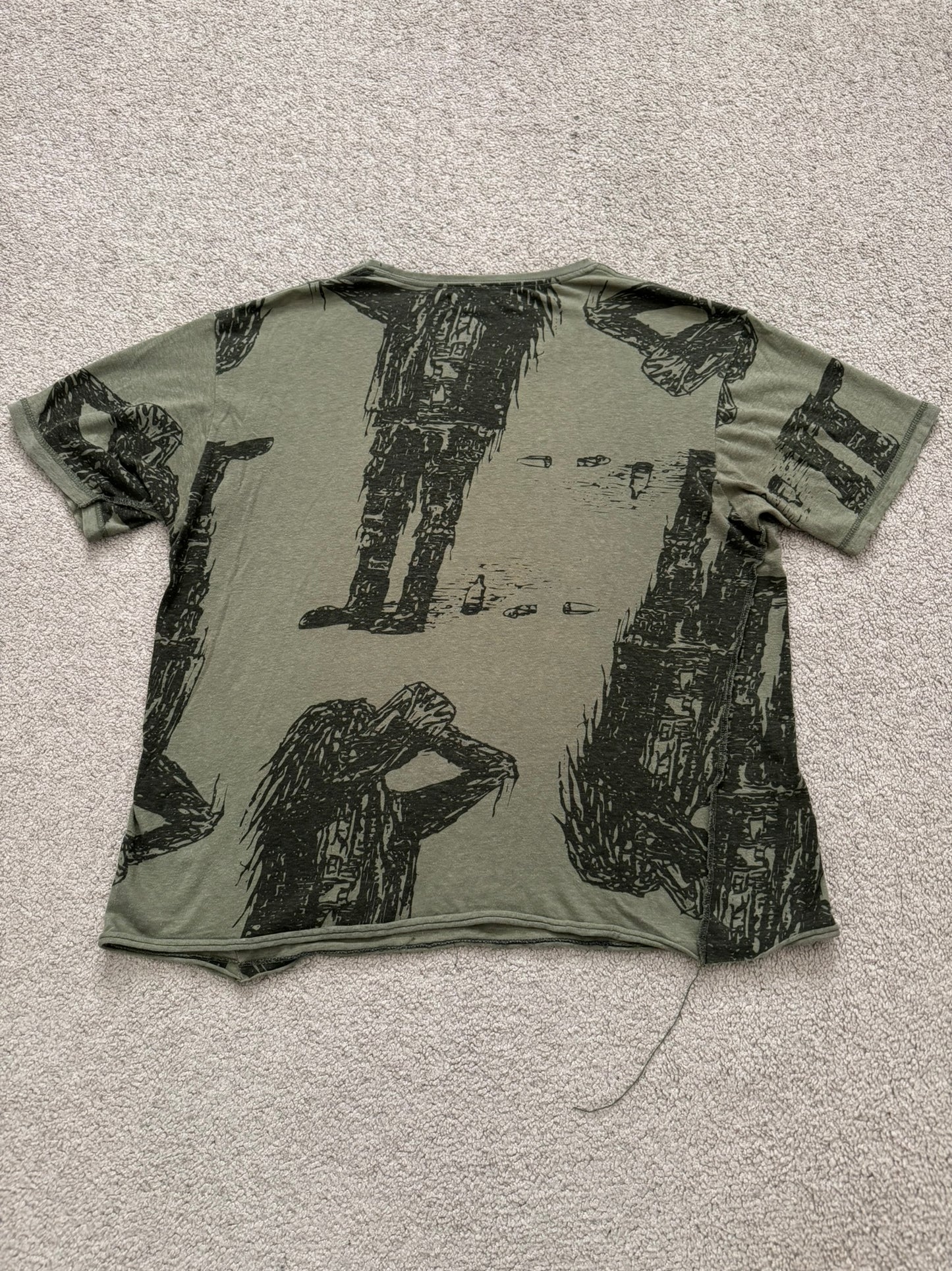 SS03 Undercover "Scab" Drunkard Print T Shirt