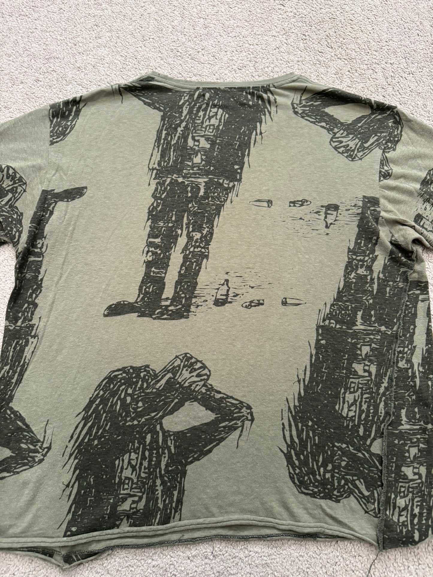 SS03 Undercover "Scab" Drunkard Print T Shirt