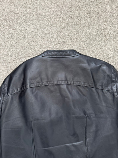 SS10 Rick Owens “Release” Intarsia Oiled Calf Leather Jacket