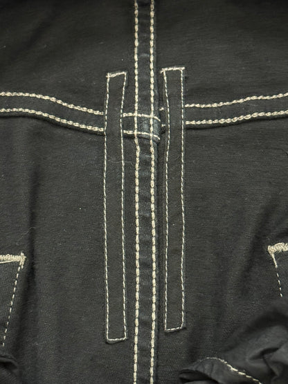 SS24 Rick Owens DRKSHDW Black Waxed Detroit Cut Denim Jeans