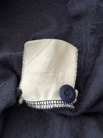 SS03 Undercover "Scab" Drunkard Print Henley Thermal Shirt