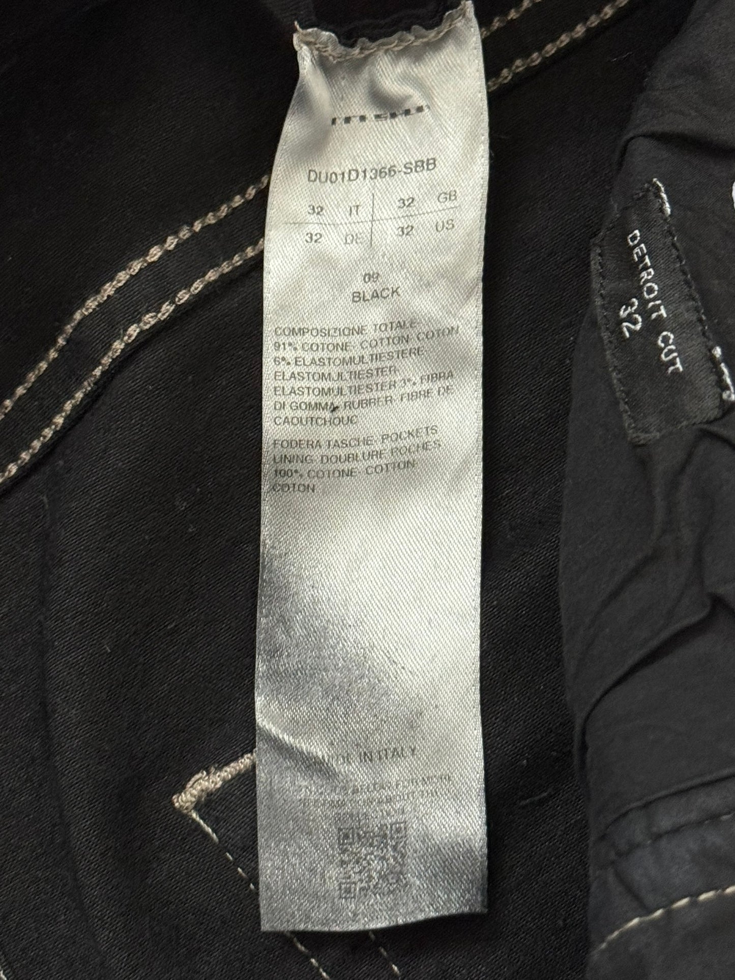 SS24 Rick Owens DRKSHDW Black Waxed Detroit Cut Denim Jeans