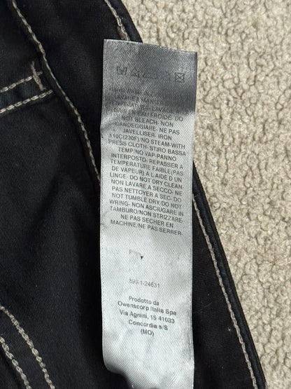 SS24 Rick Owens DRKSHDW Black Waxed Detroit Cut Denim Jeans