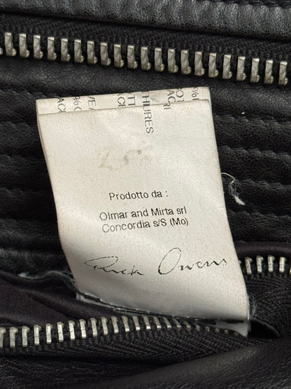 SS10 Rick Owens “Release” Intarsia Oiled Calf Leather Jacket