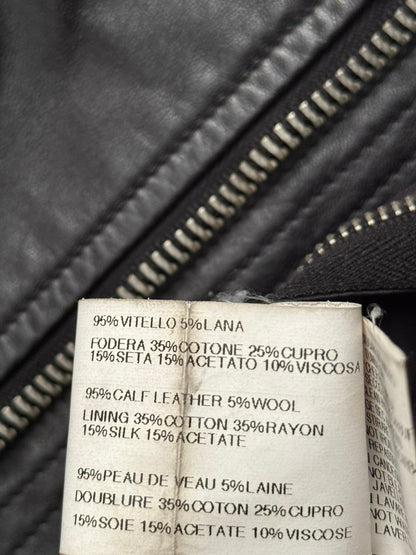 SS10 Rick Owens “Release” Intarsia Oiled Calf Leather Jacket